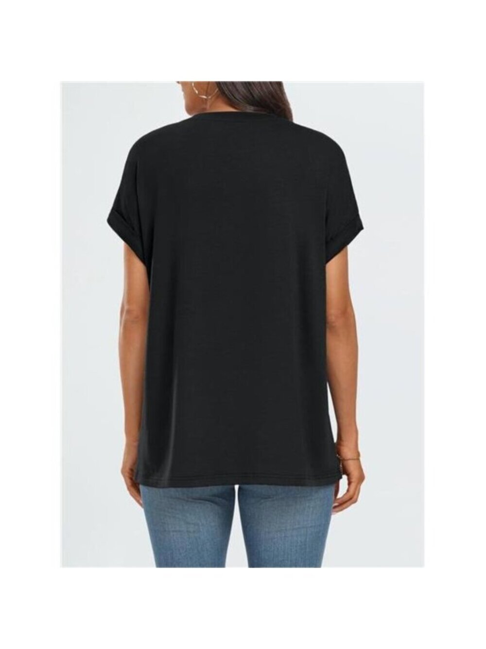Womens Summer Tops Outfits Spring Casual Dressy T Shirts Workout Black - Picture 5 of 6
